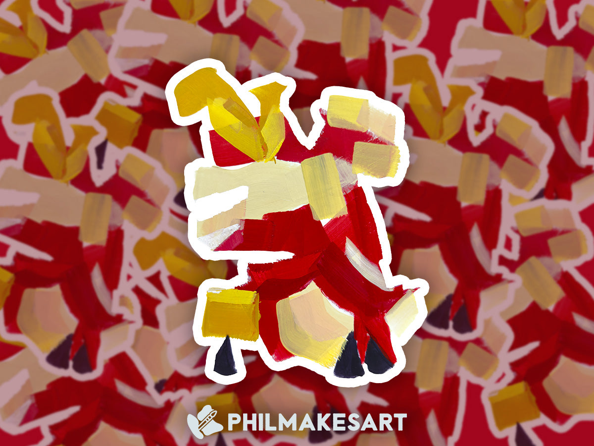 Abstract Fuecoco, 3-inch Vinyl Sticker