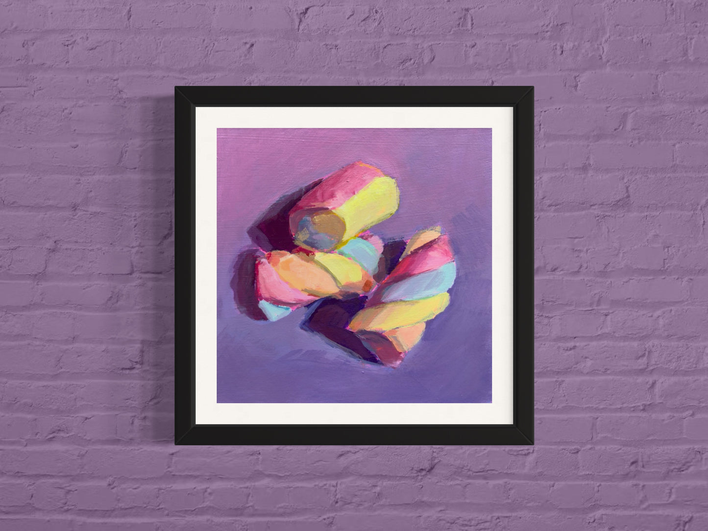 Candy on Purple, Art Print, Square Print