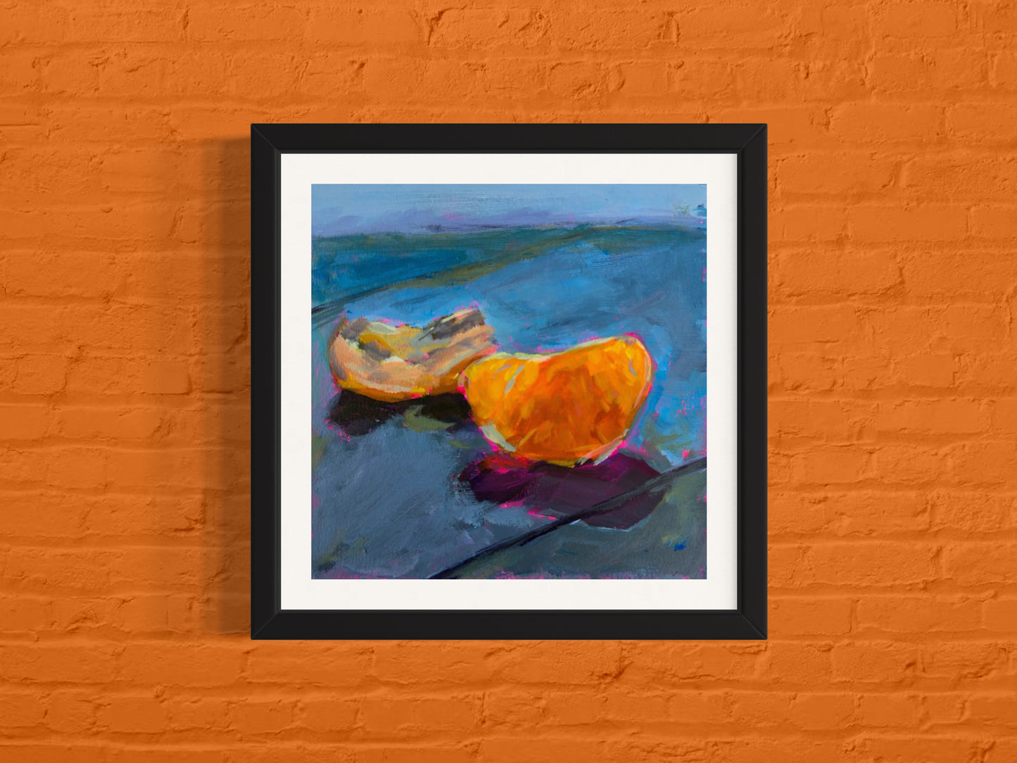 Orange Slice, Art Print, Square Print