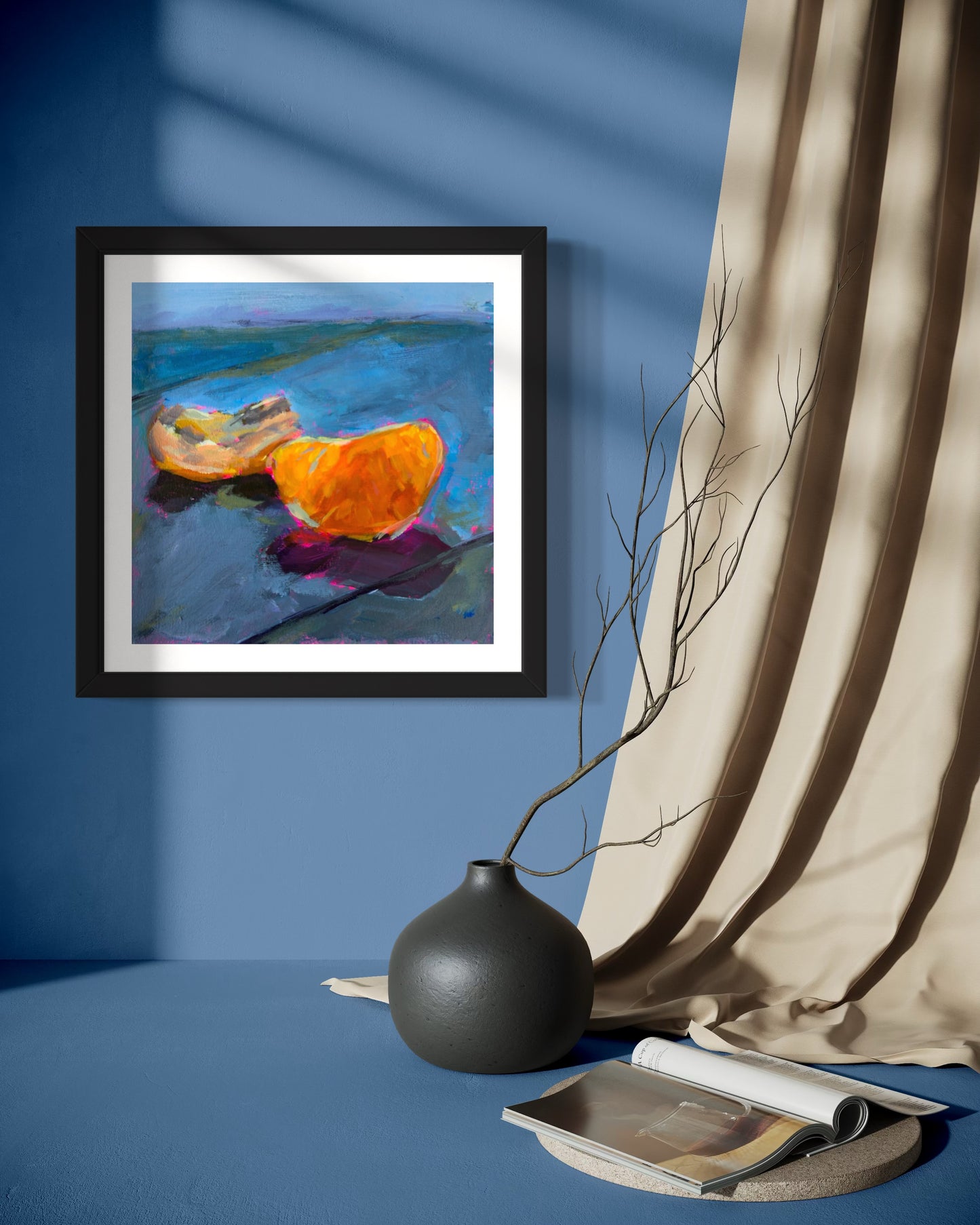 Orange Slice, Art Print, Square Print