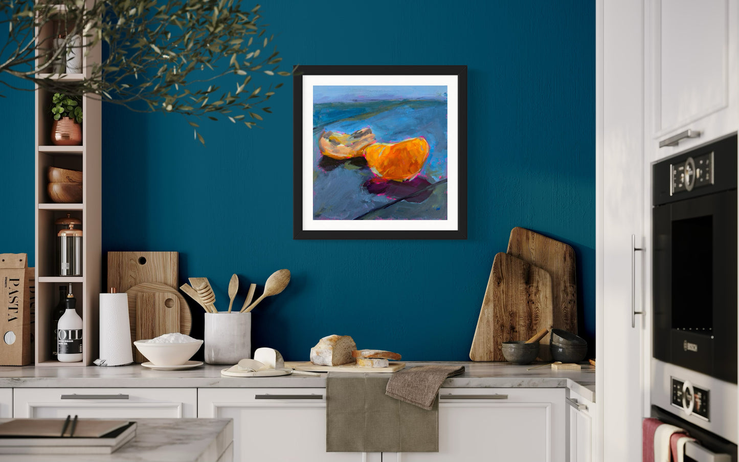 Orange Slice, Art Print, Square Print