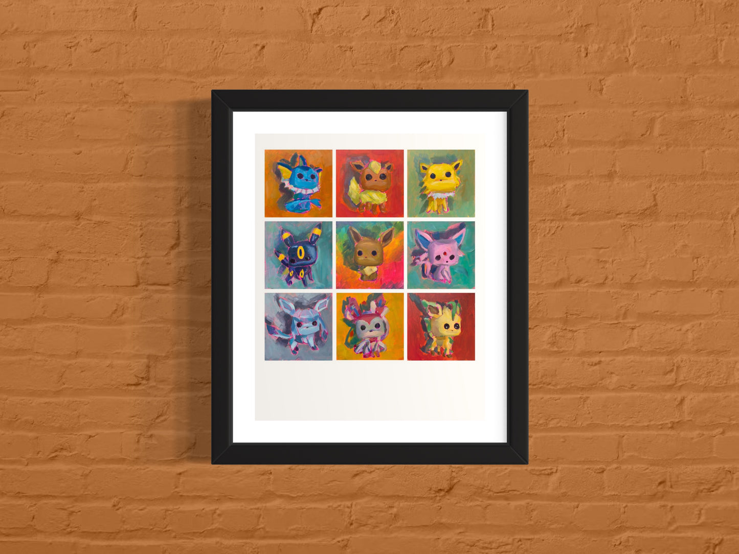 Eeveelution Grid, 8 x 10, Art Print