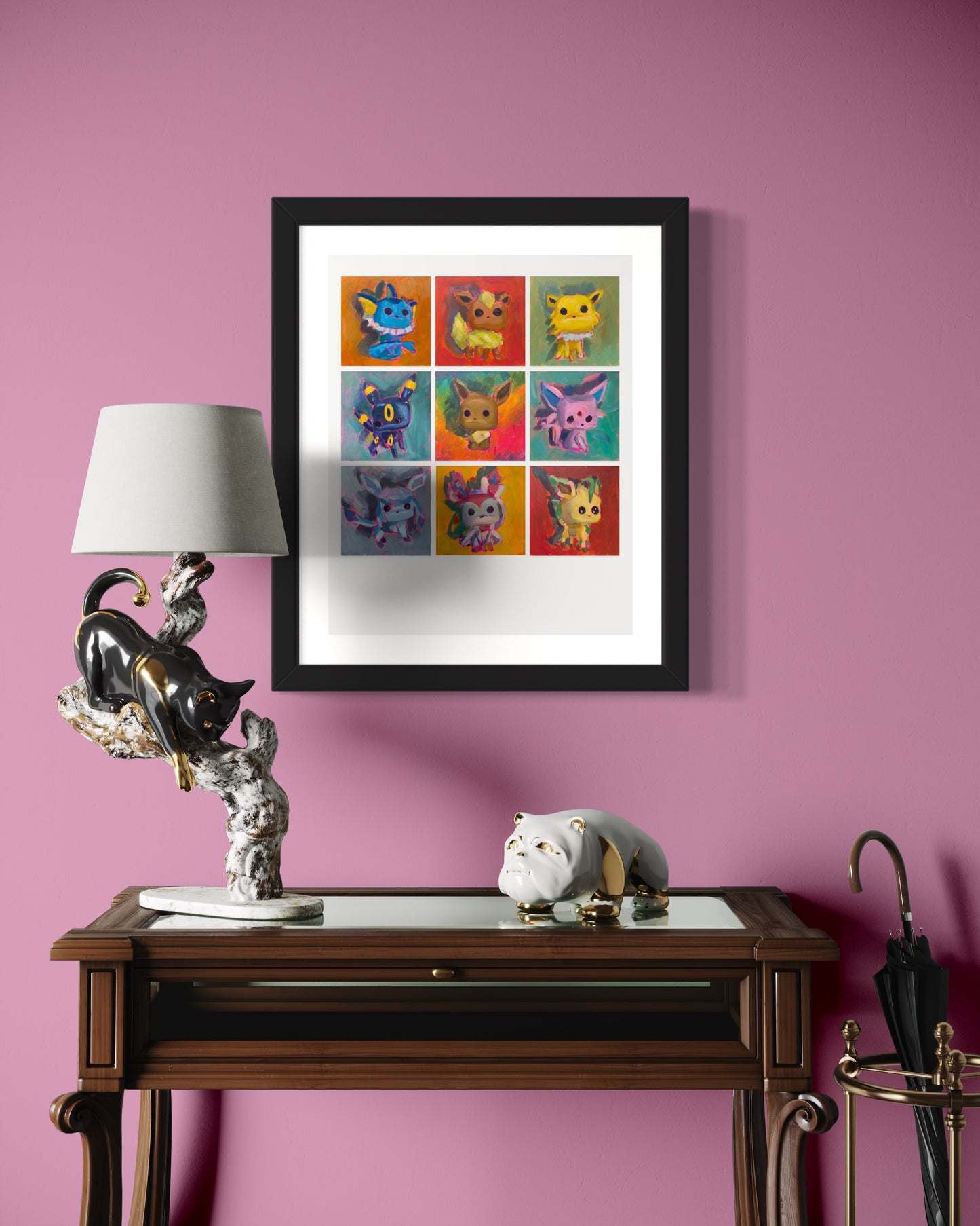 Eeveelution Grid, 8 x 10, Art Print