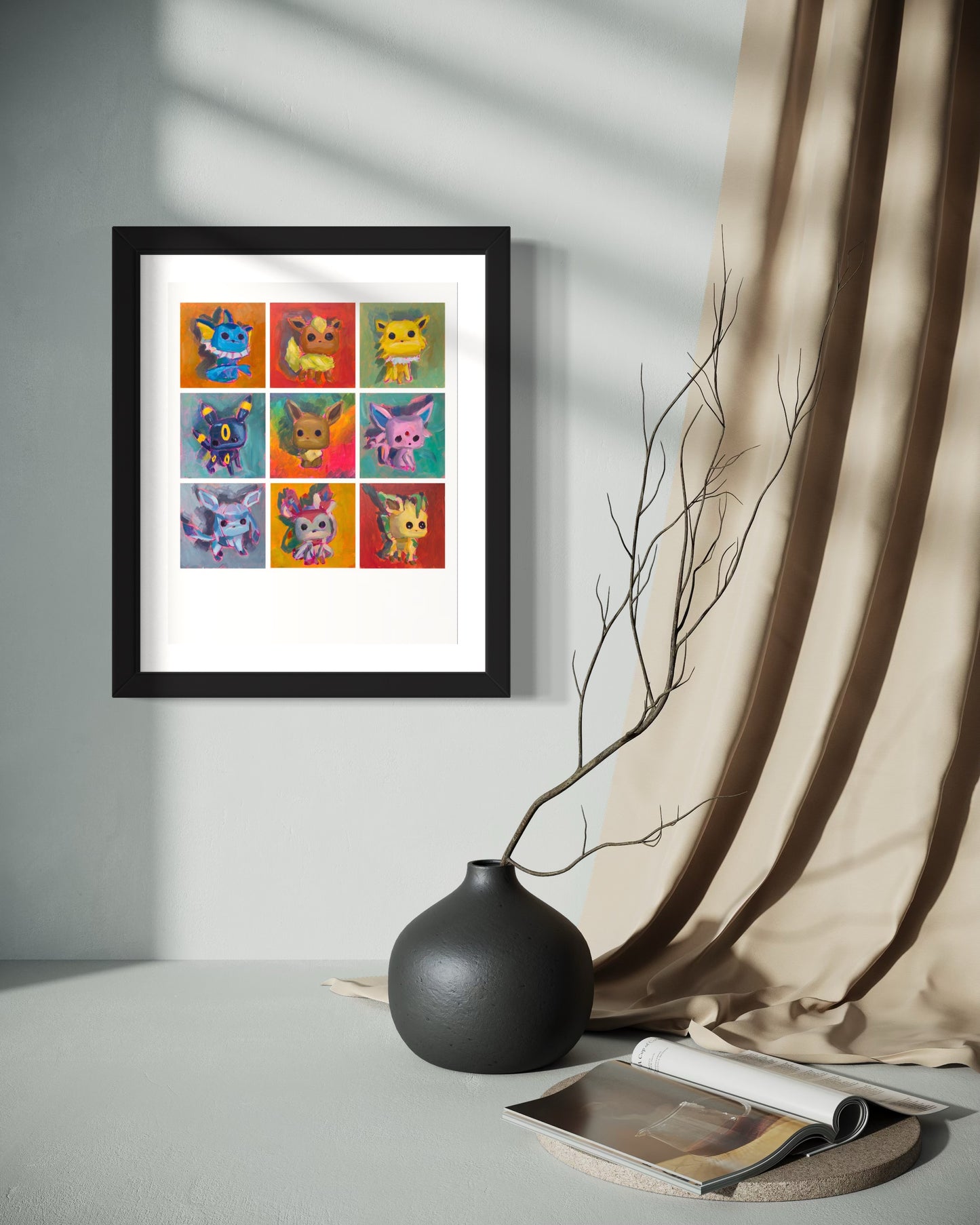 Eeveelution Grid, 8 x 10, Art Print