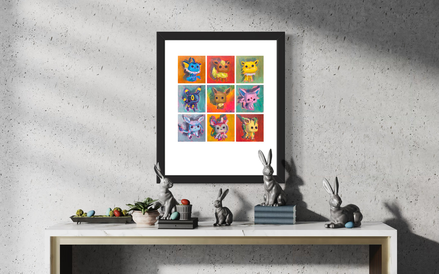 Eeveelution Grid, 8 x 10, Art Print