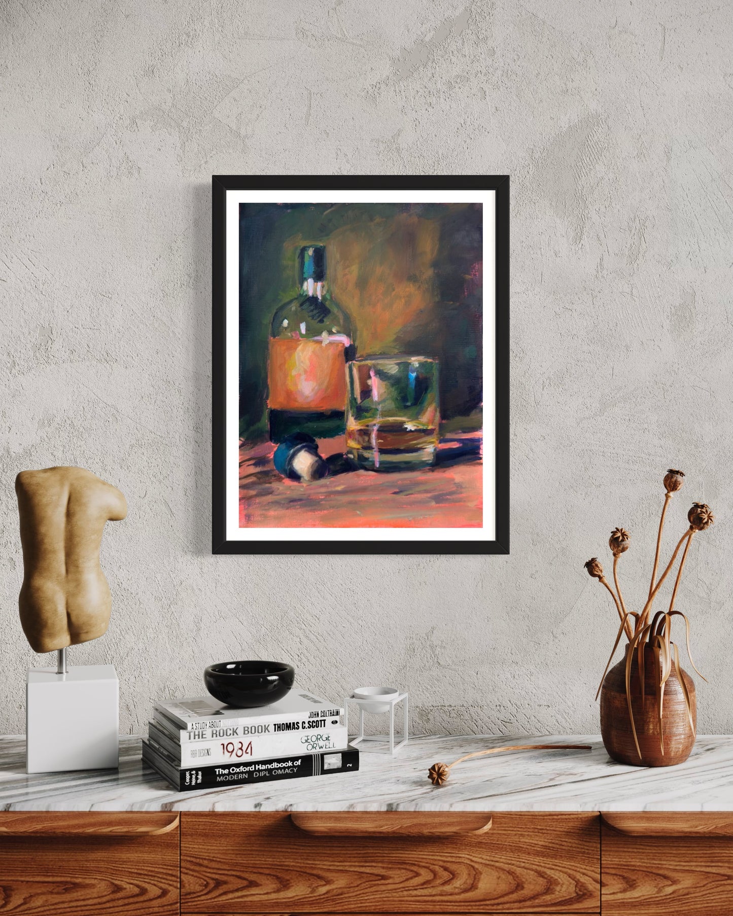 Whiskey Neat, 8 x 10, Art Print