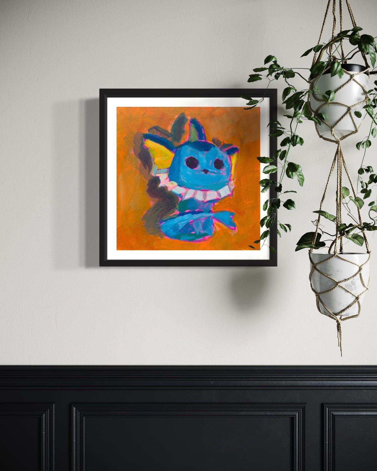 Vaporeon Eeveelution, Art Print, 5x5 Square Print