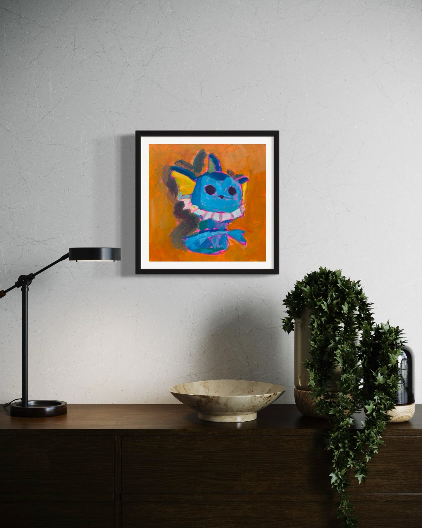 Vaporeon Eeveelution, Art Print, 5x5 Square Print