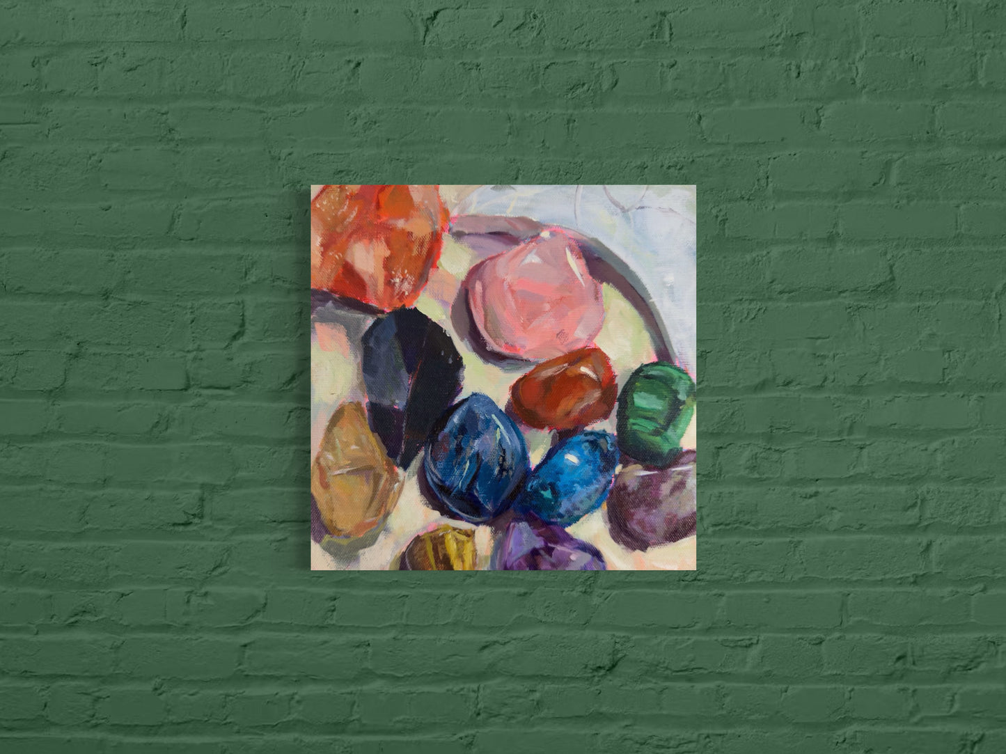 Crystal Collection, Original Acrylic on Mounted Canvas, 8 x 8