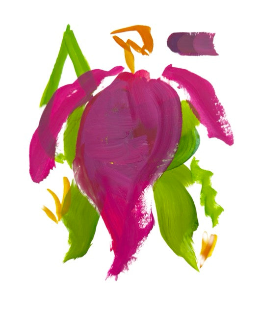 Palmon, Deconstructed Character, Framed Abstract Original, 8x5x11