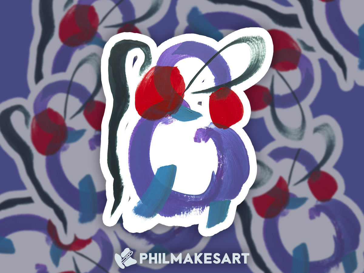 Abstract Butterfree, 3-inch Vinyl Sticker