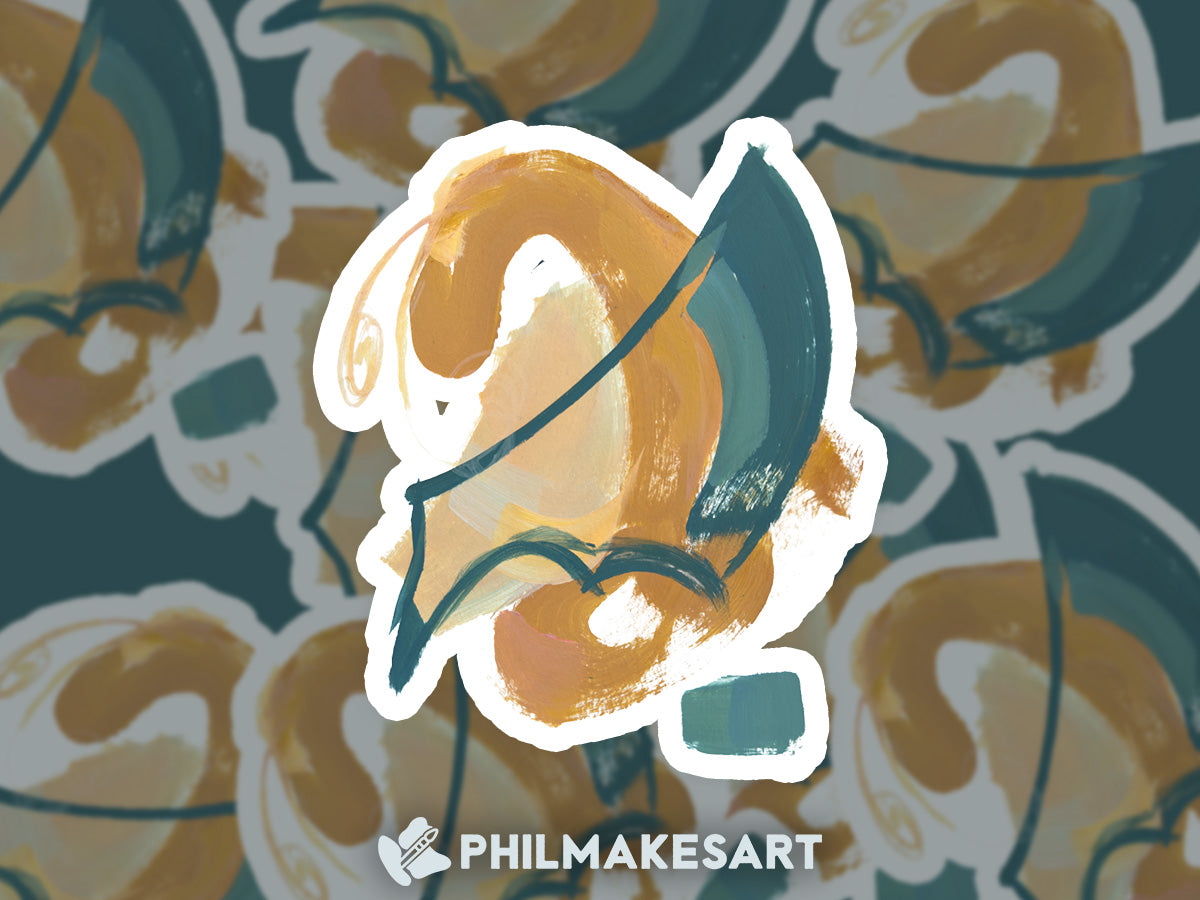 Abstract Dragonite, 3-inch Vinyl Sticker