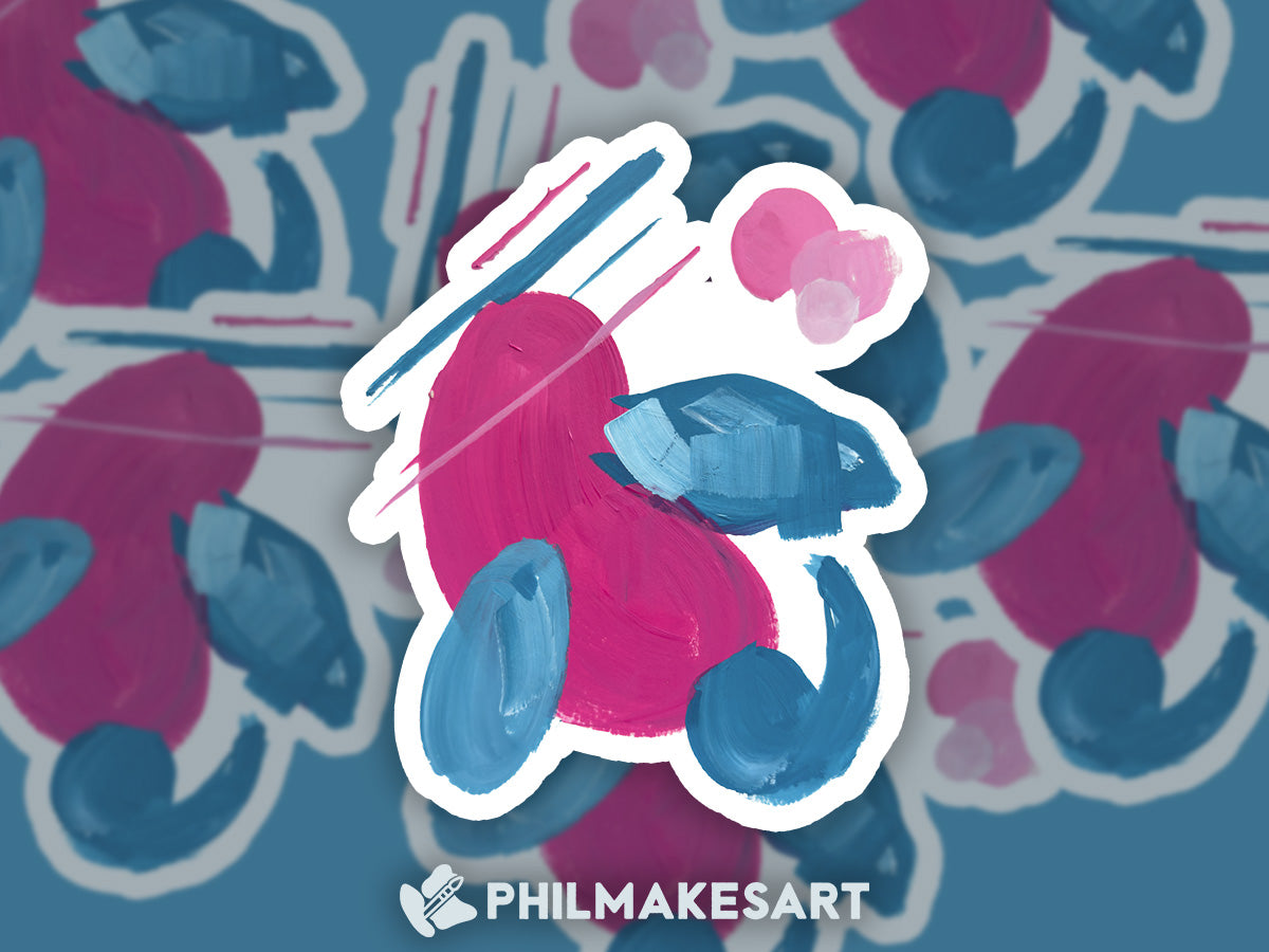 Abstract Porygon2, 3-inch Vinyl Sticker