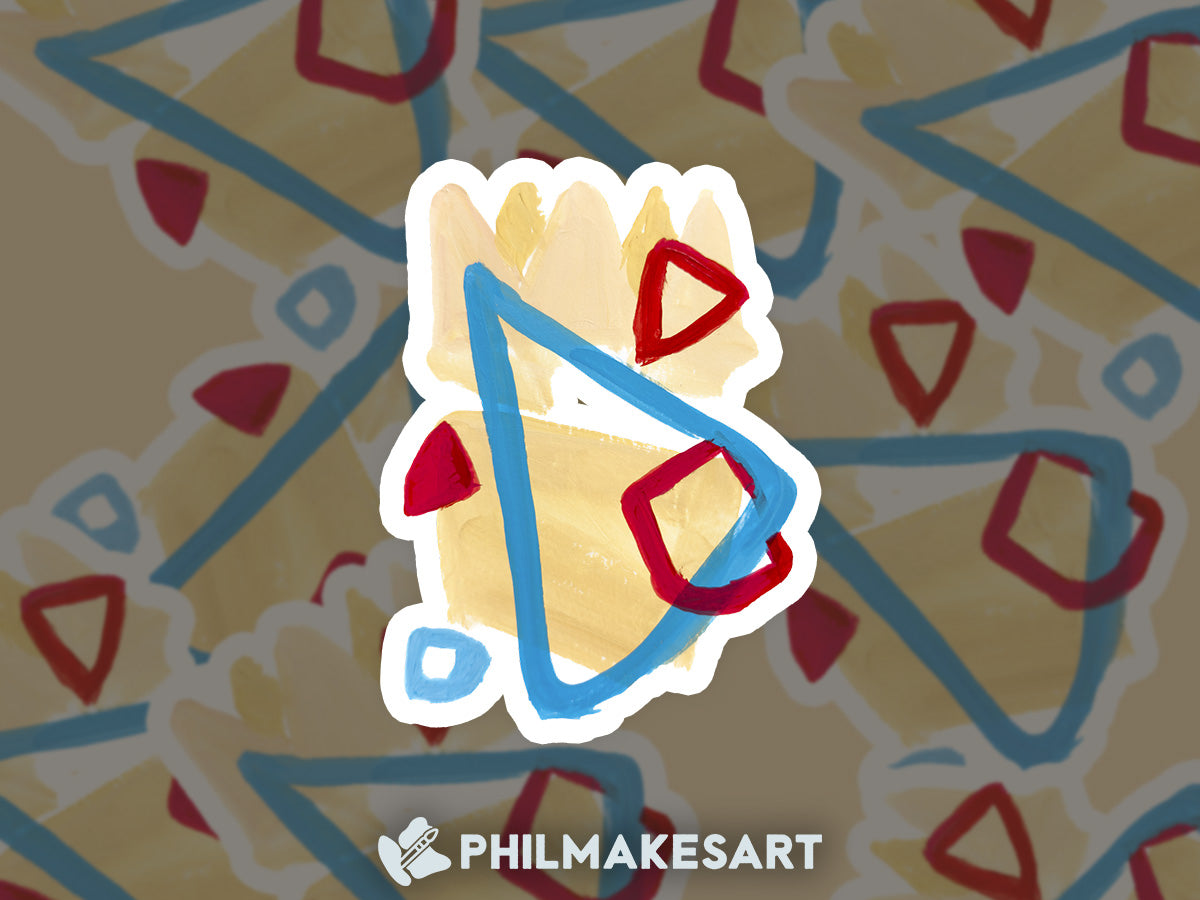Abstract Togepi, 3-inch Vinyl Sticker