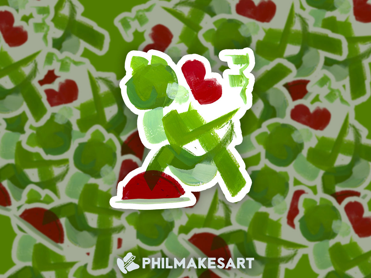 Abstract Yoshi, 3-inch Vinyl Sticker