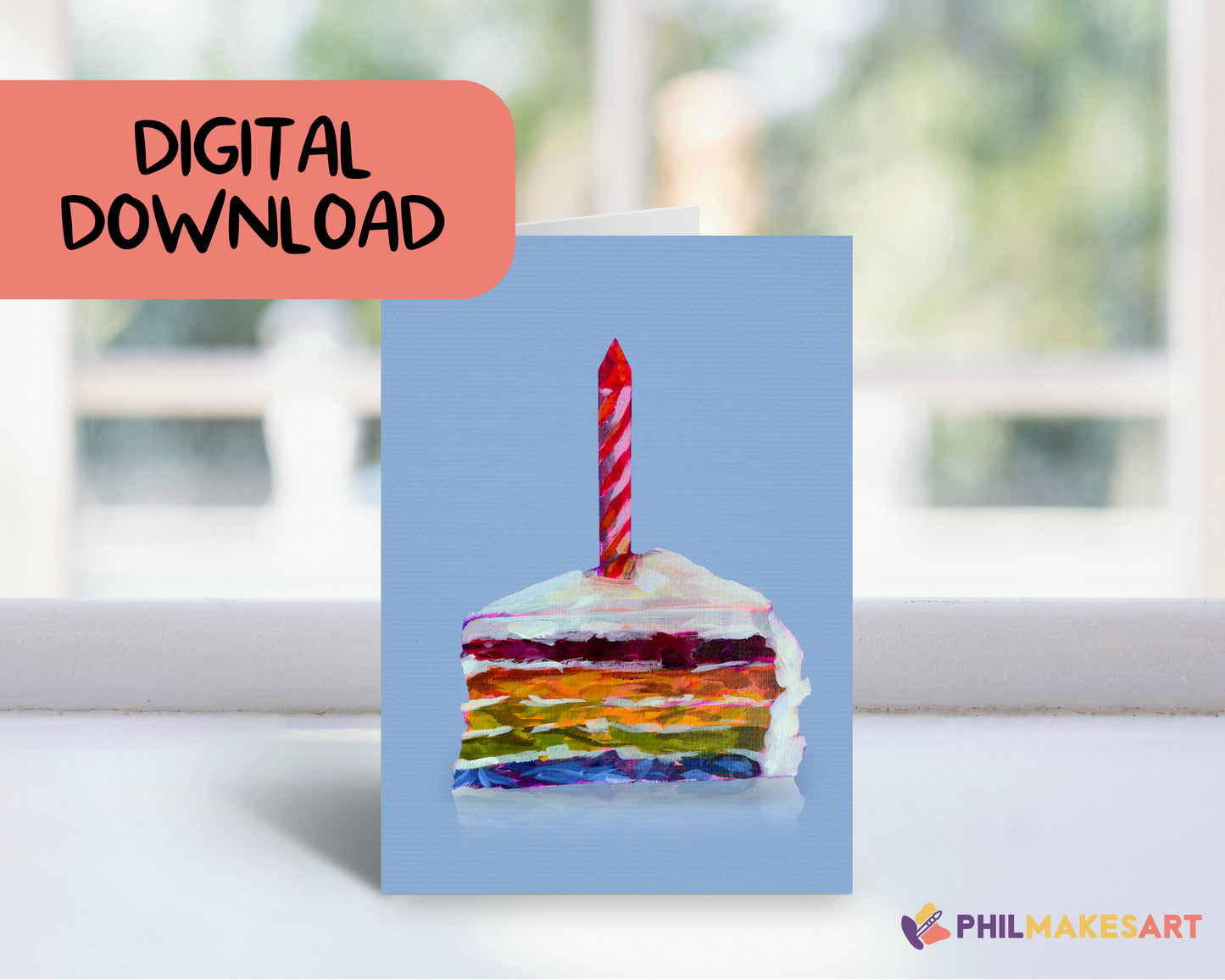 Digital Download: Birthday Greeting Card, 5x7