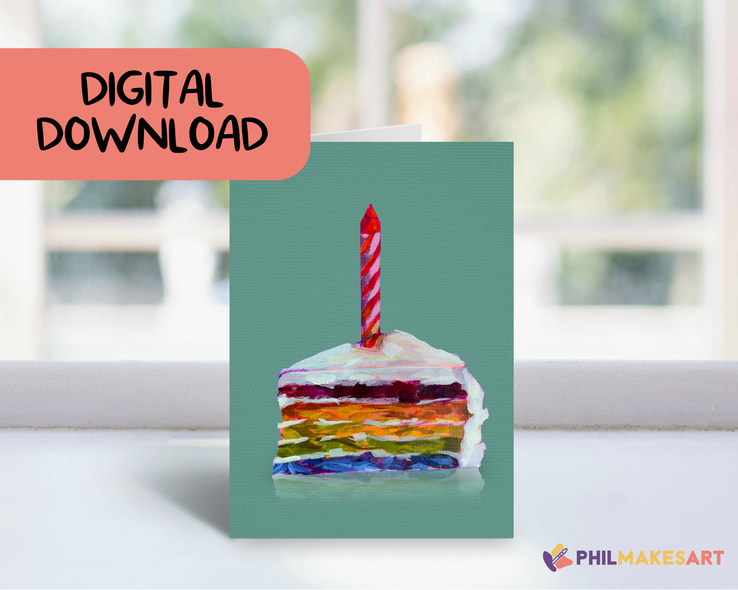 Digital Download: Birthday Greeting Card, 5x7