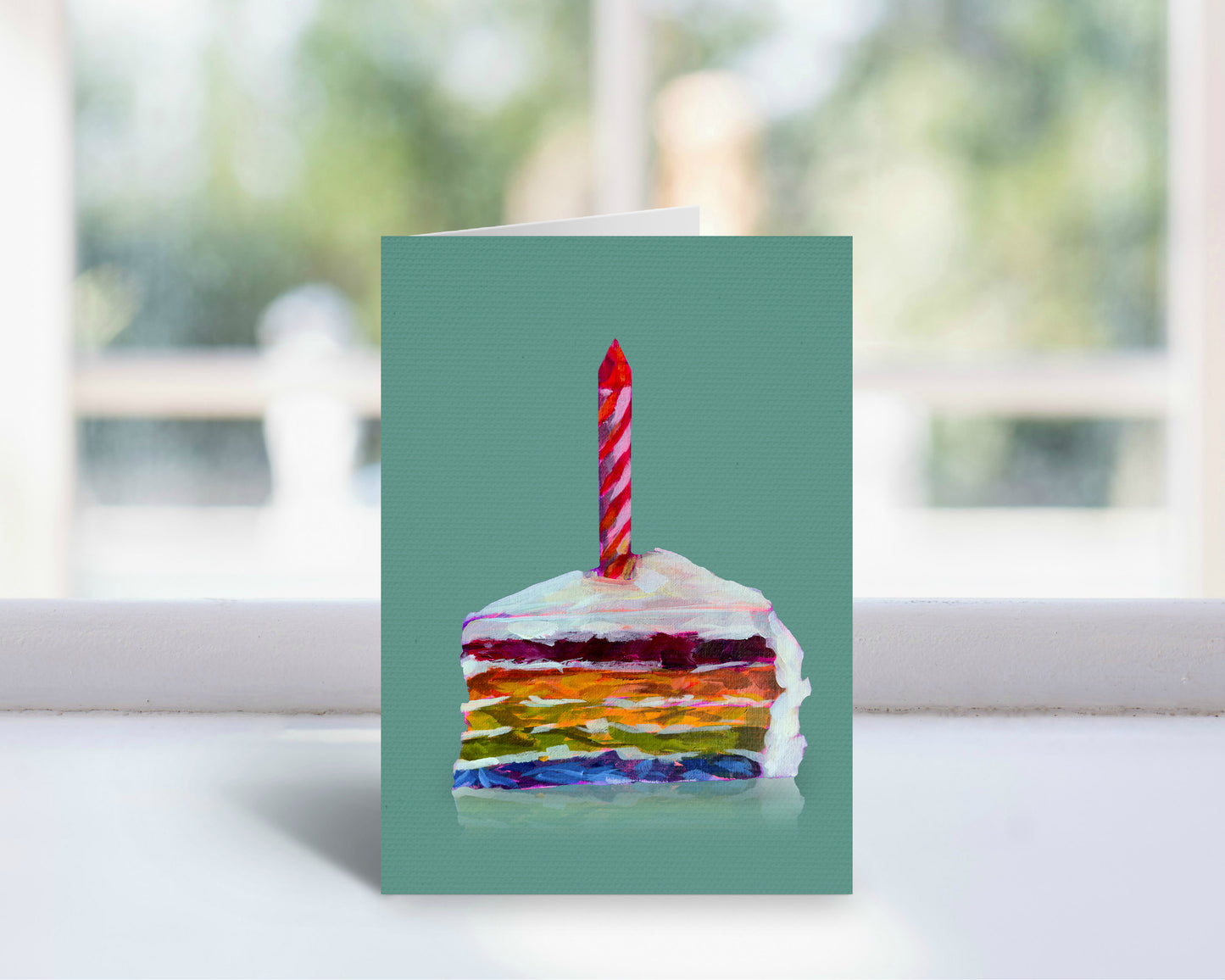 Birthday Card, Blank 5 x7 Card with Envelope