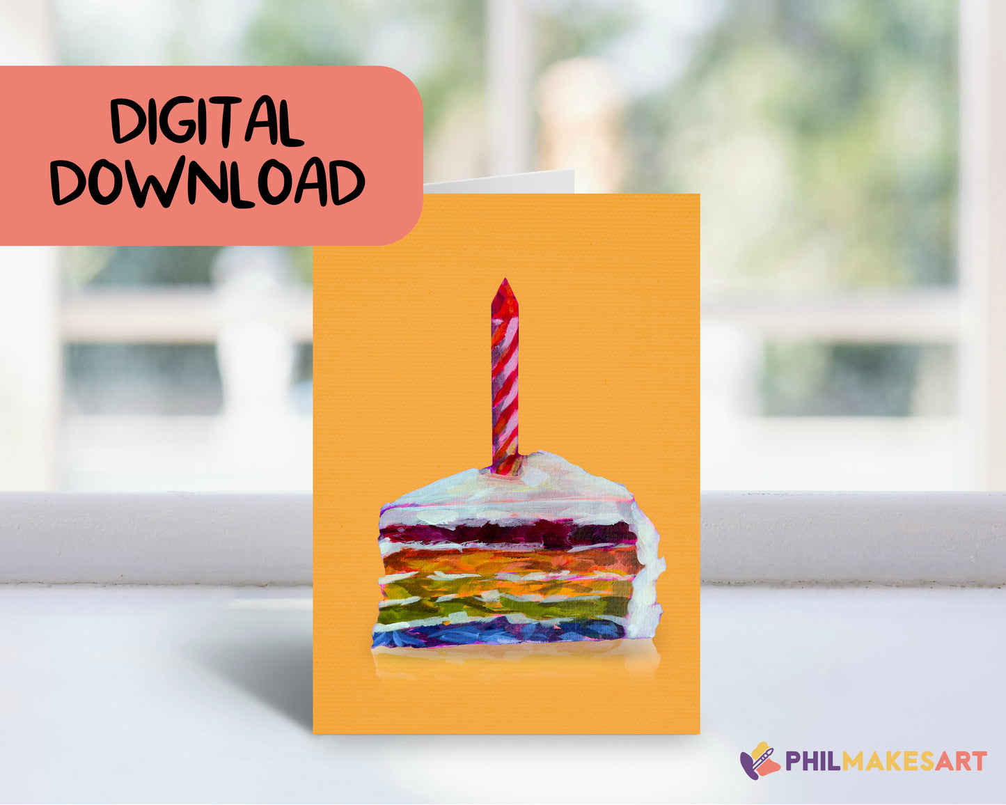 Digital Download: Birthday Greeting Card, 5x7