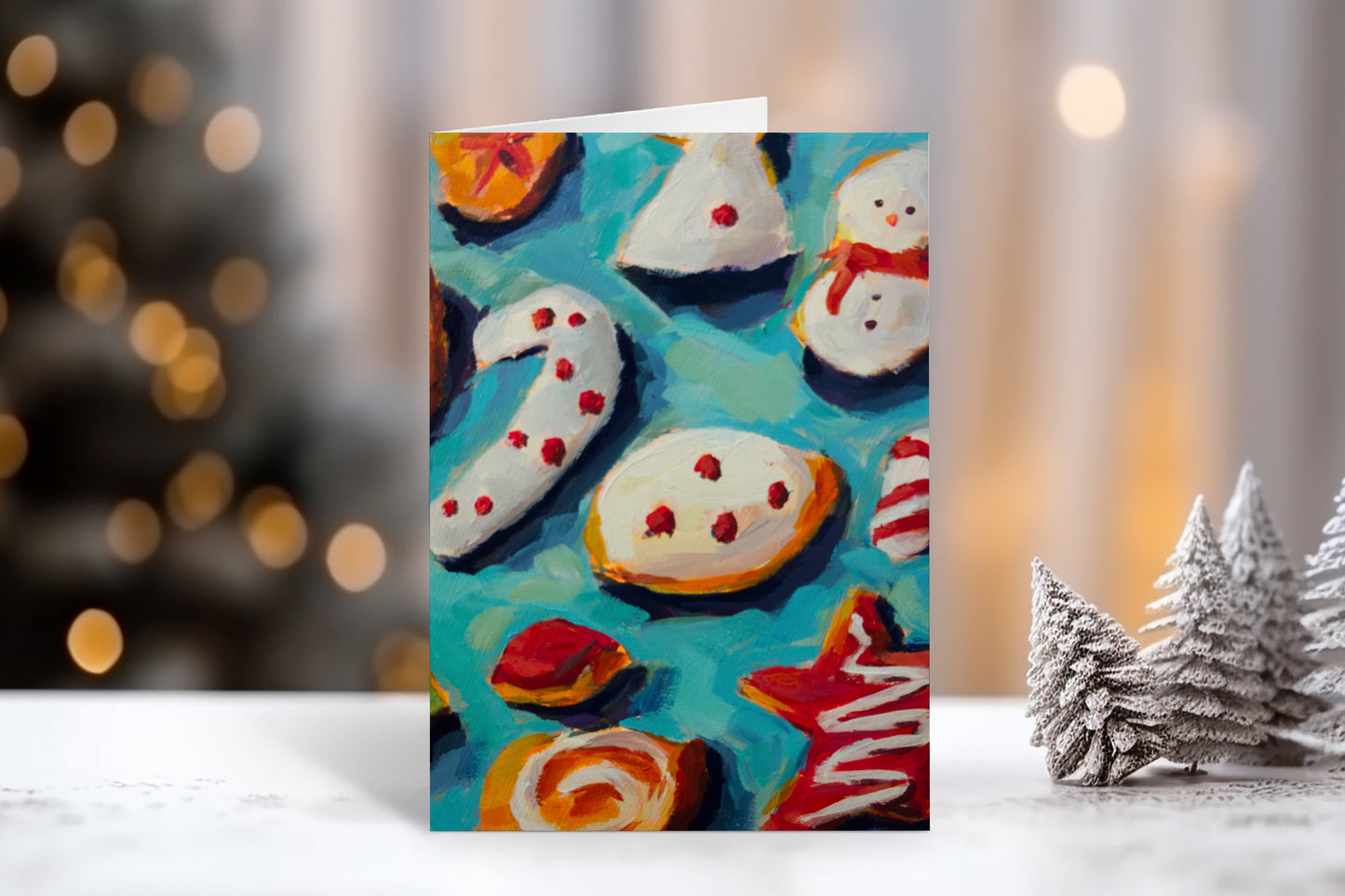 Christmas Cookies, Blank 5 x7 Card with Envelope