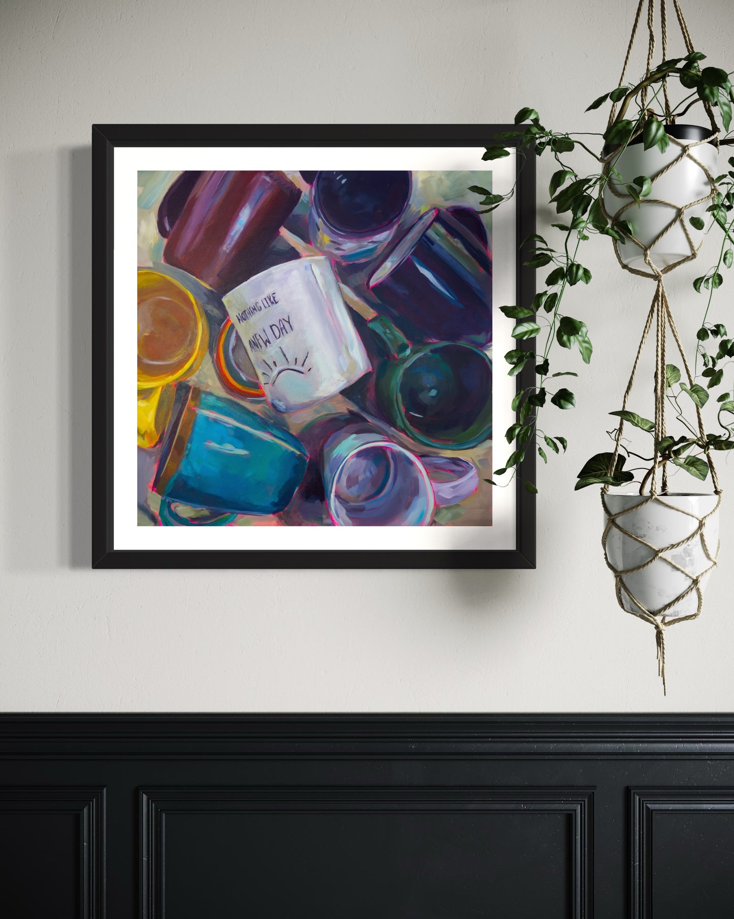 Nothing Like A New Day - Mug Collection, Art Print, Square Print