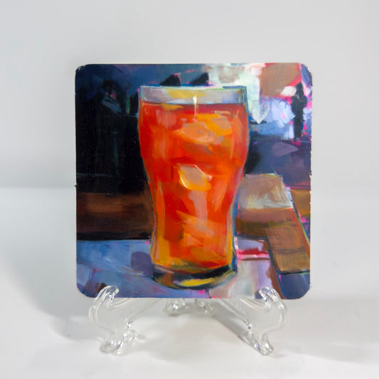 Beer Glass Square Coaster