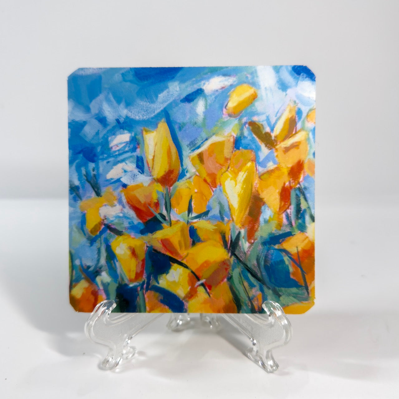 Bright Floral Square Coaster