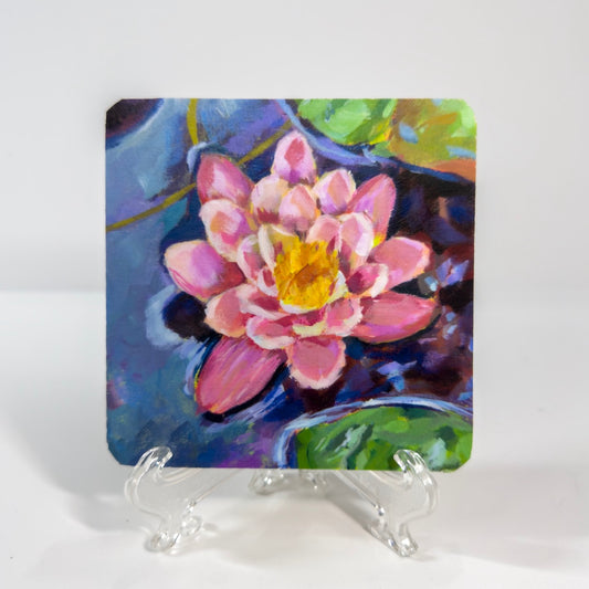 Lotus Flower Square Coaster