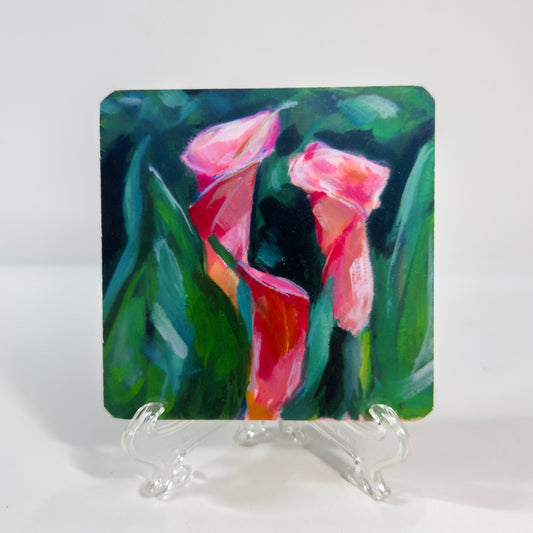 Calla Lilly Square Coaster