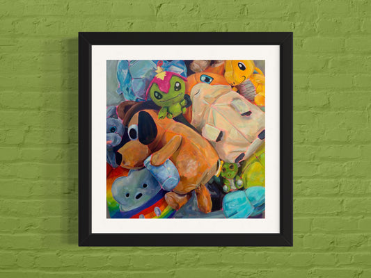 The Claw (Plushies), Art Print, Square