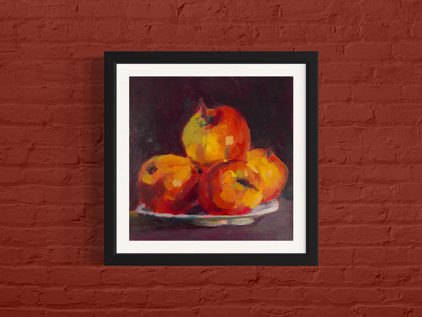 Apple Stack, Art Print, Square Print