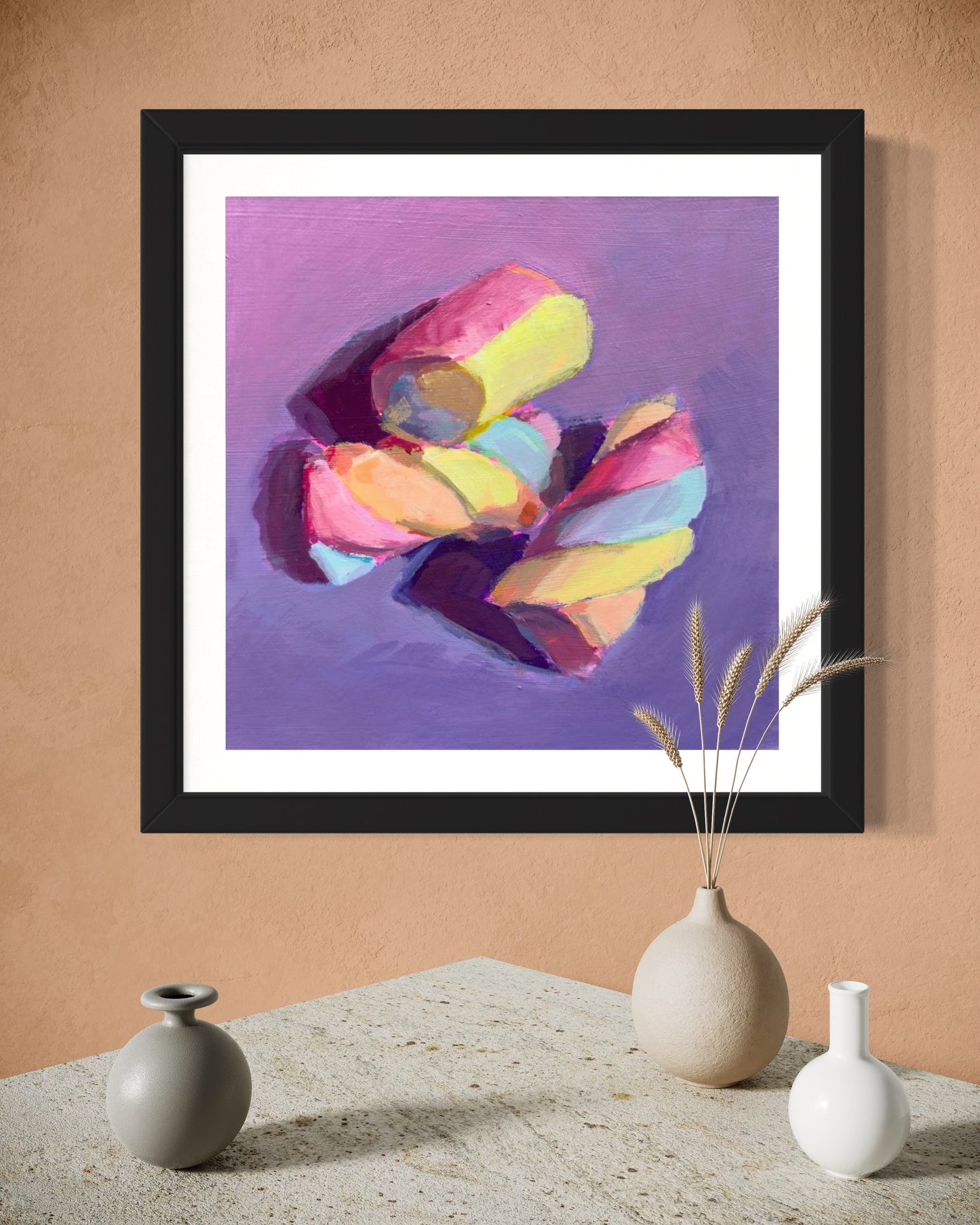 Candy on Purple, Art Print, Square Print