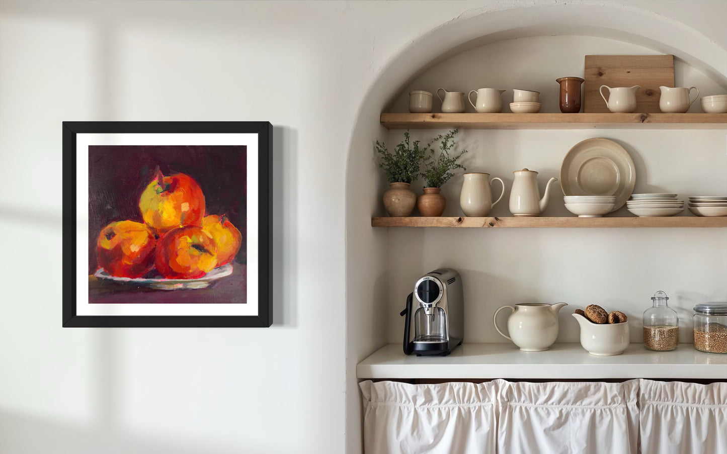 Apple Stack, Art Print, Square Print