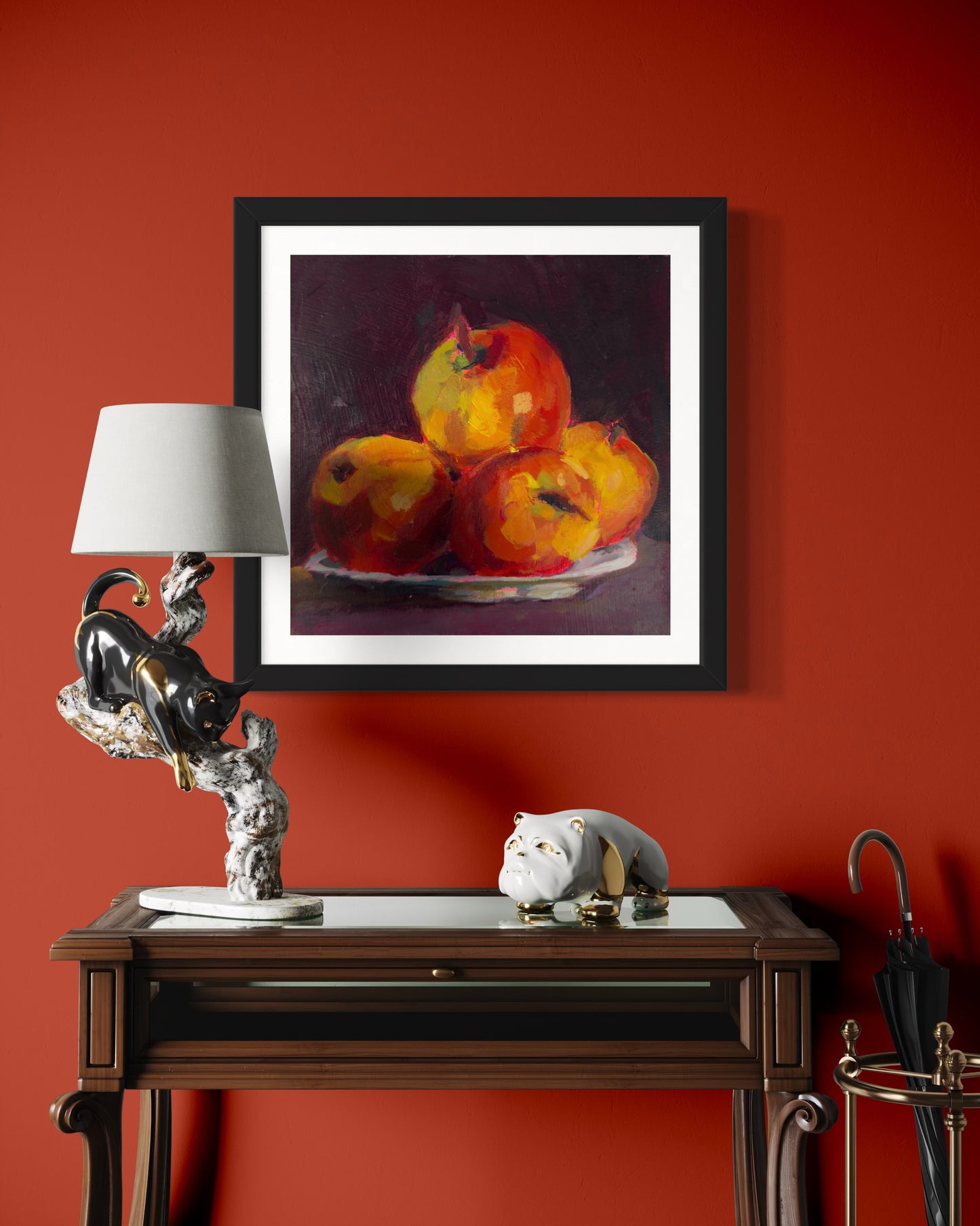 Apple Stack, Art Print, Square Print