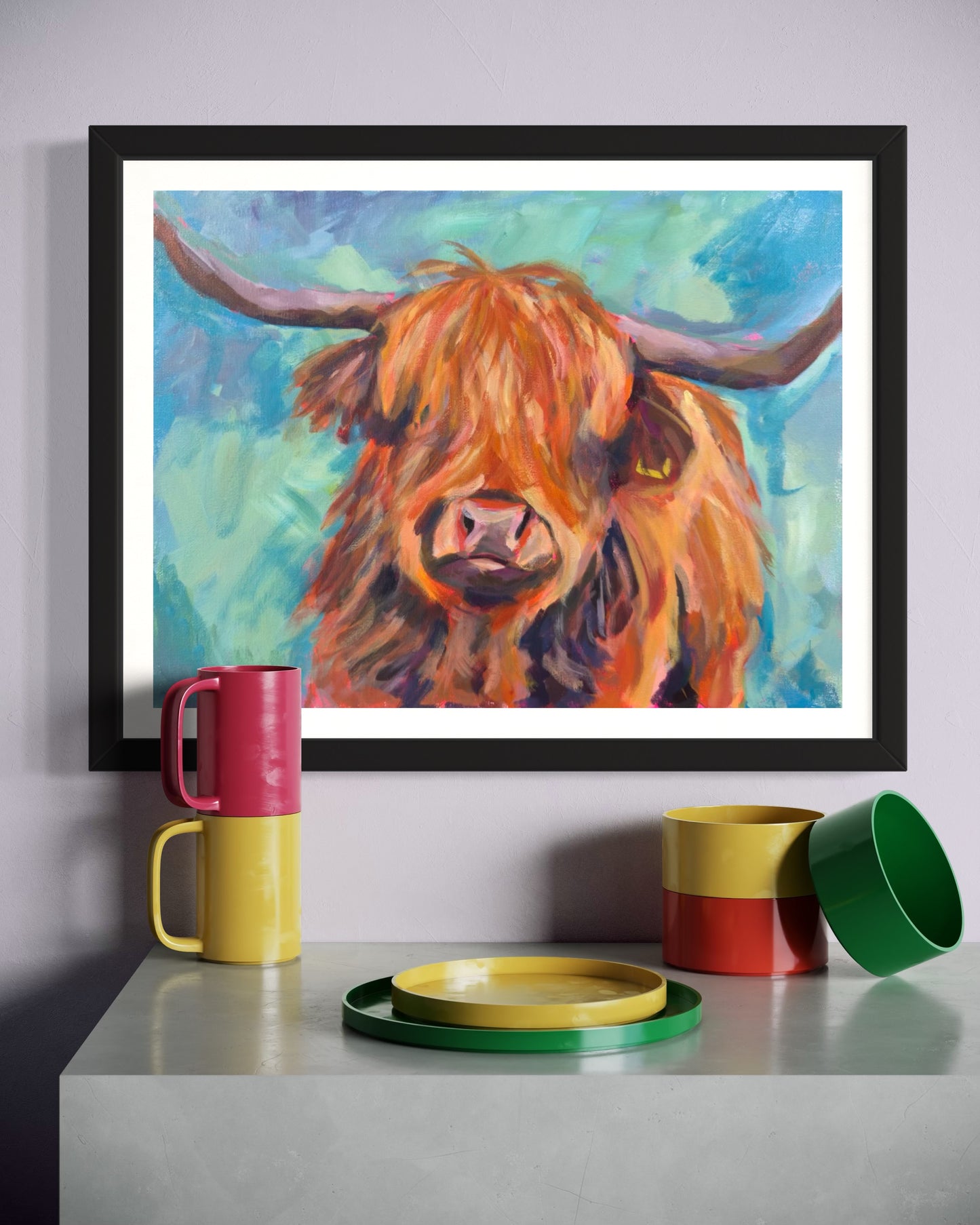 Highland Cow, 8 x 10, Art Print