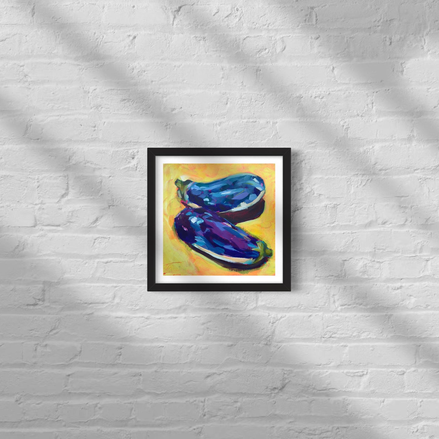 Eggplants, Square Art Print