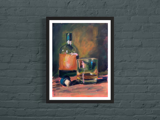 Whiskey Neat, 8 x 10, Art Print