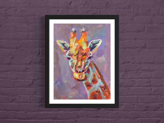 Giraffe, 8 x 10, Art Print