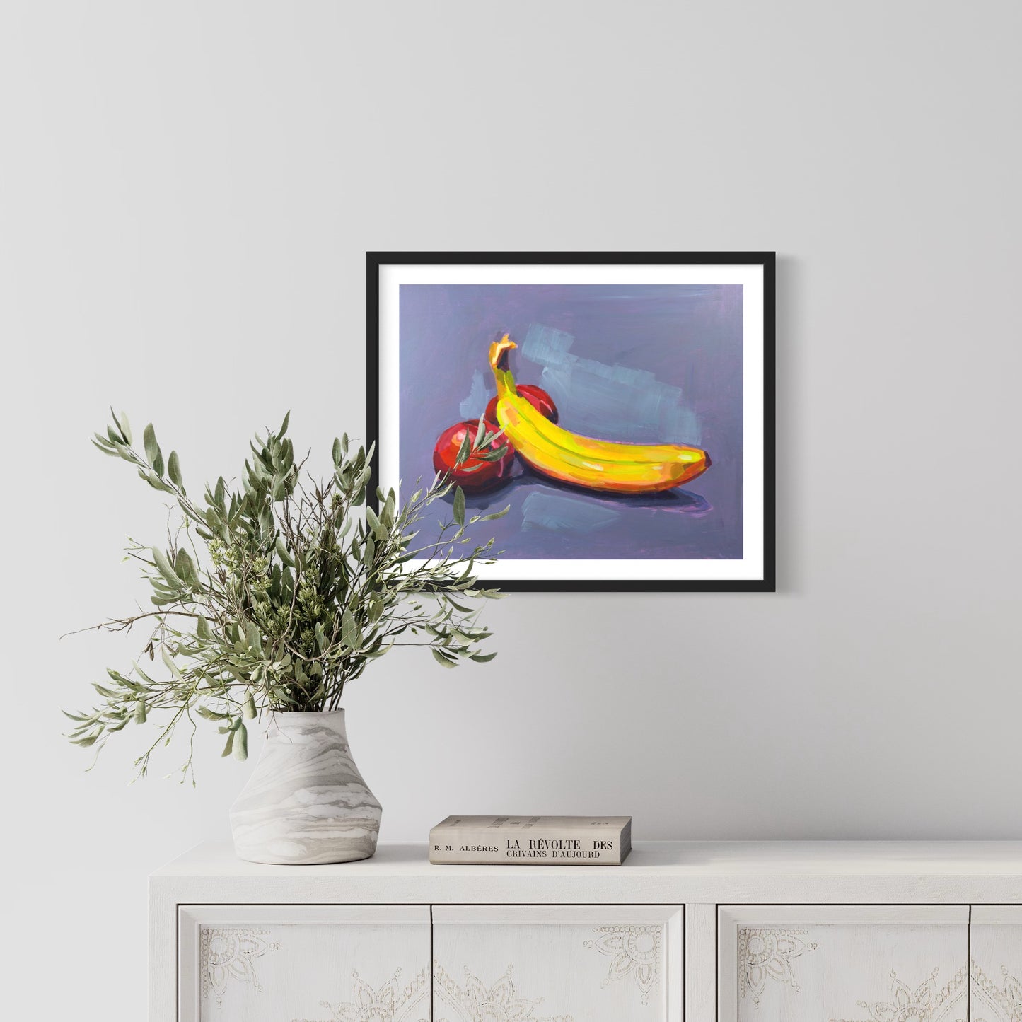 Peaches and Banana, 10 x 8 Art Print