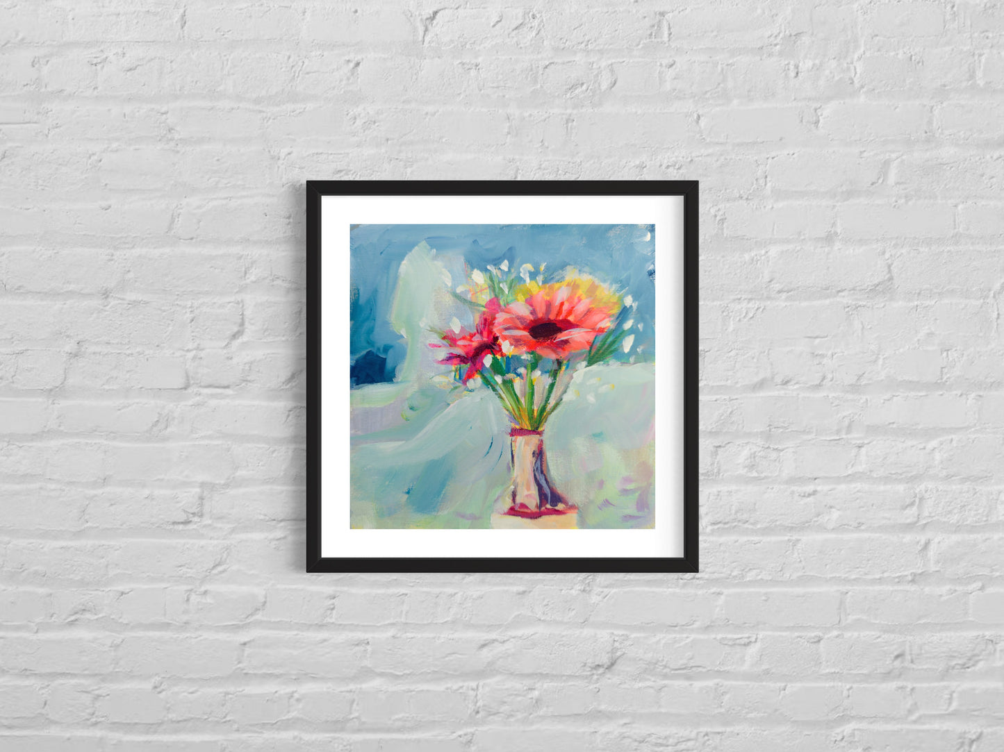 Floral Print 01, Art Print, 8 inch square