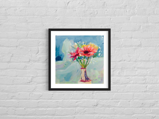 Floral Print 01, Art Print, 8 inch square