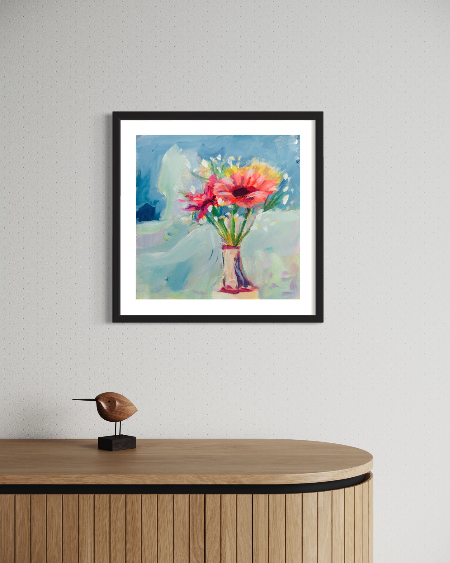 Floral Print 01, Art Print, 8 inch square