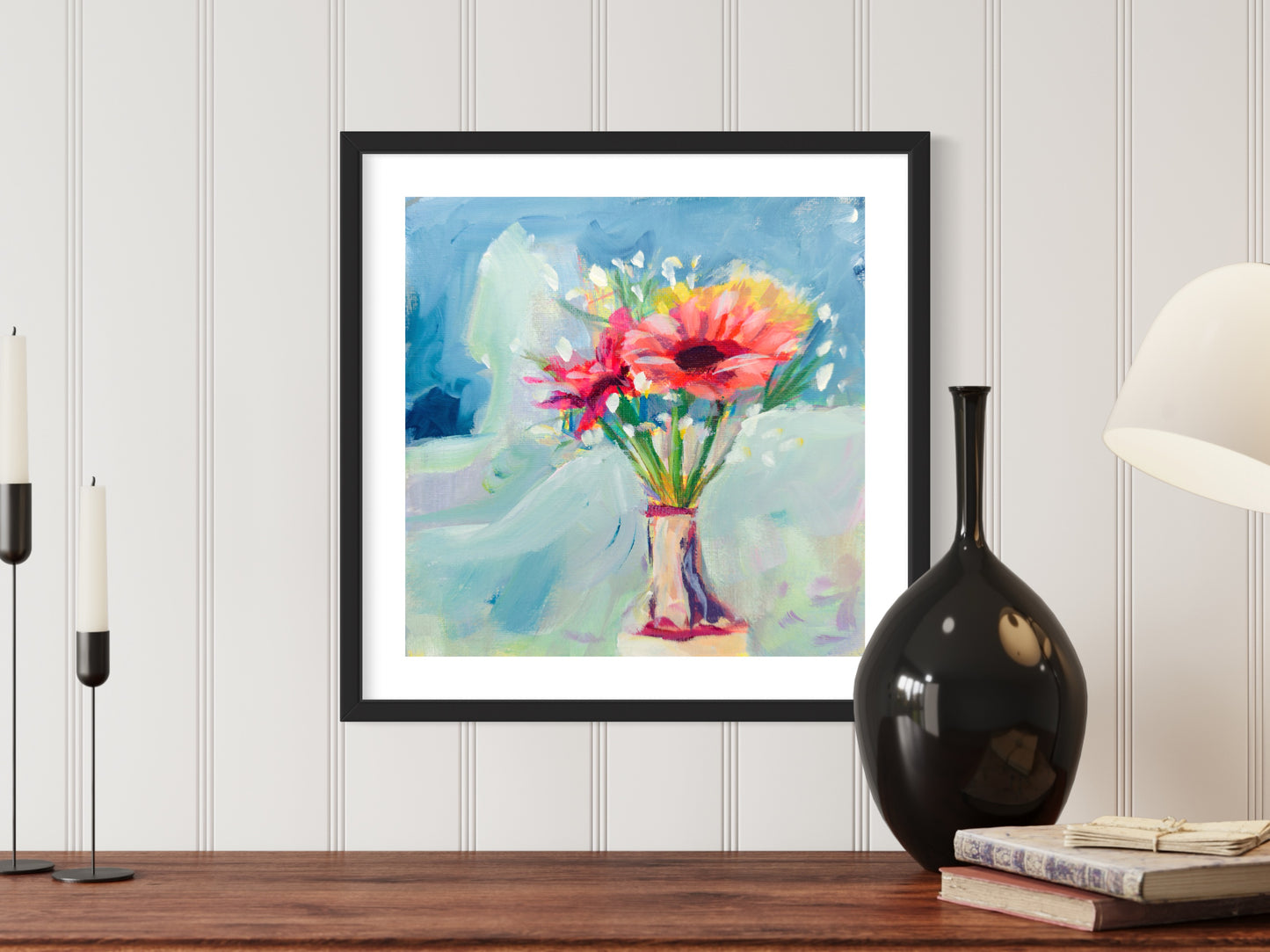 Floral Print 01, Art Print, 8 inch square