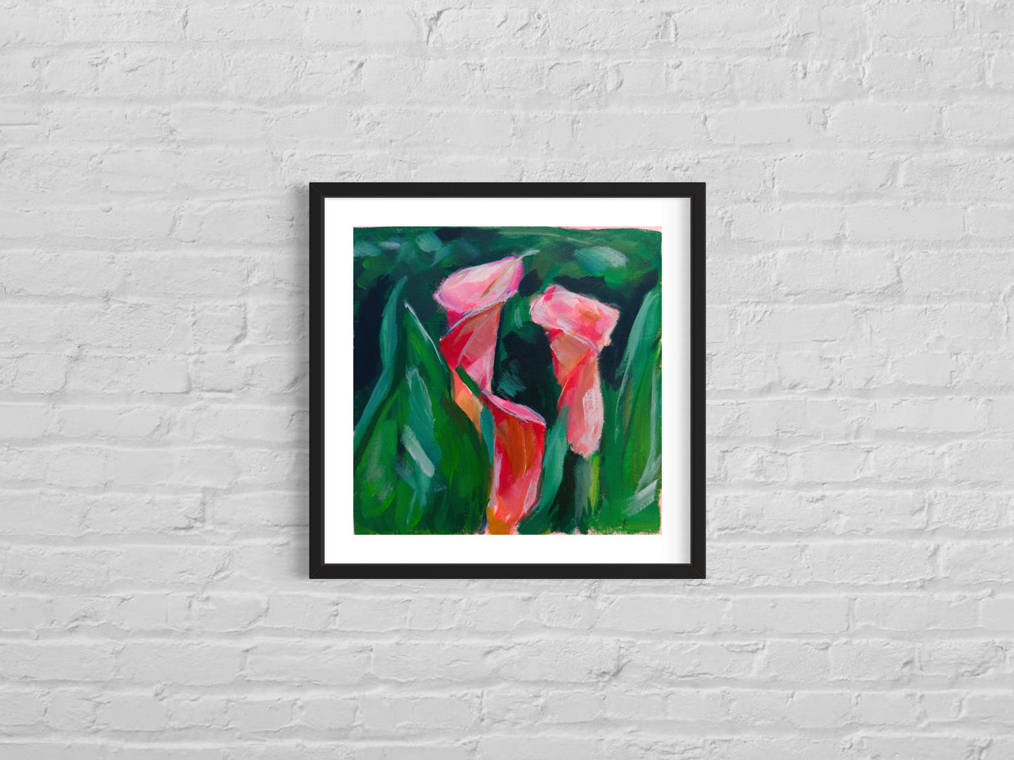 Floral Print 02, Art Print, 8 inch square