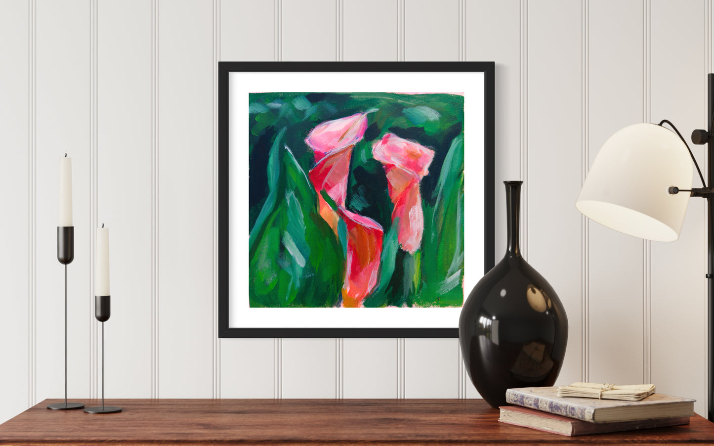 Floral Print 02, Art Print, 8 inch square