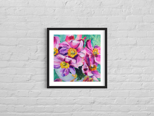 Floral Print 05, Art Print, 8 inch square