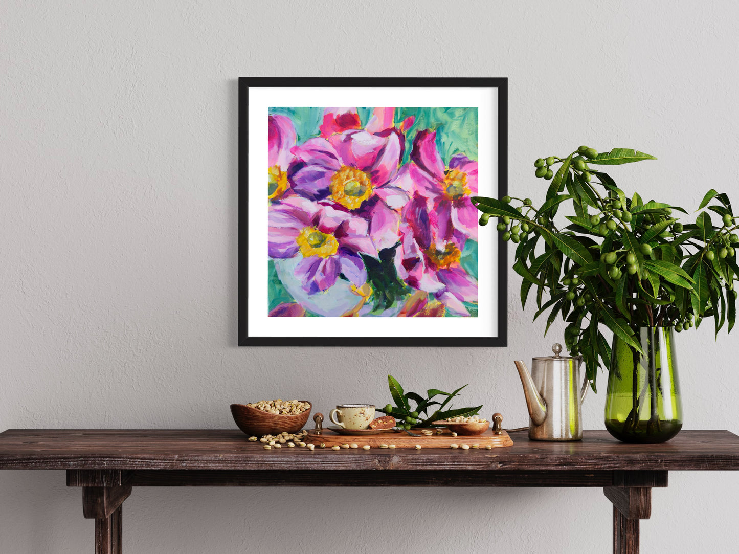 Floral Print 05, Art Print, 8 inch square