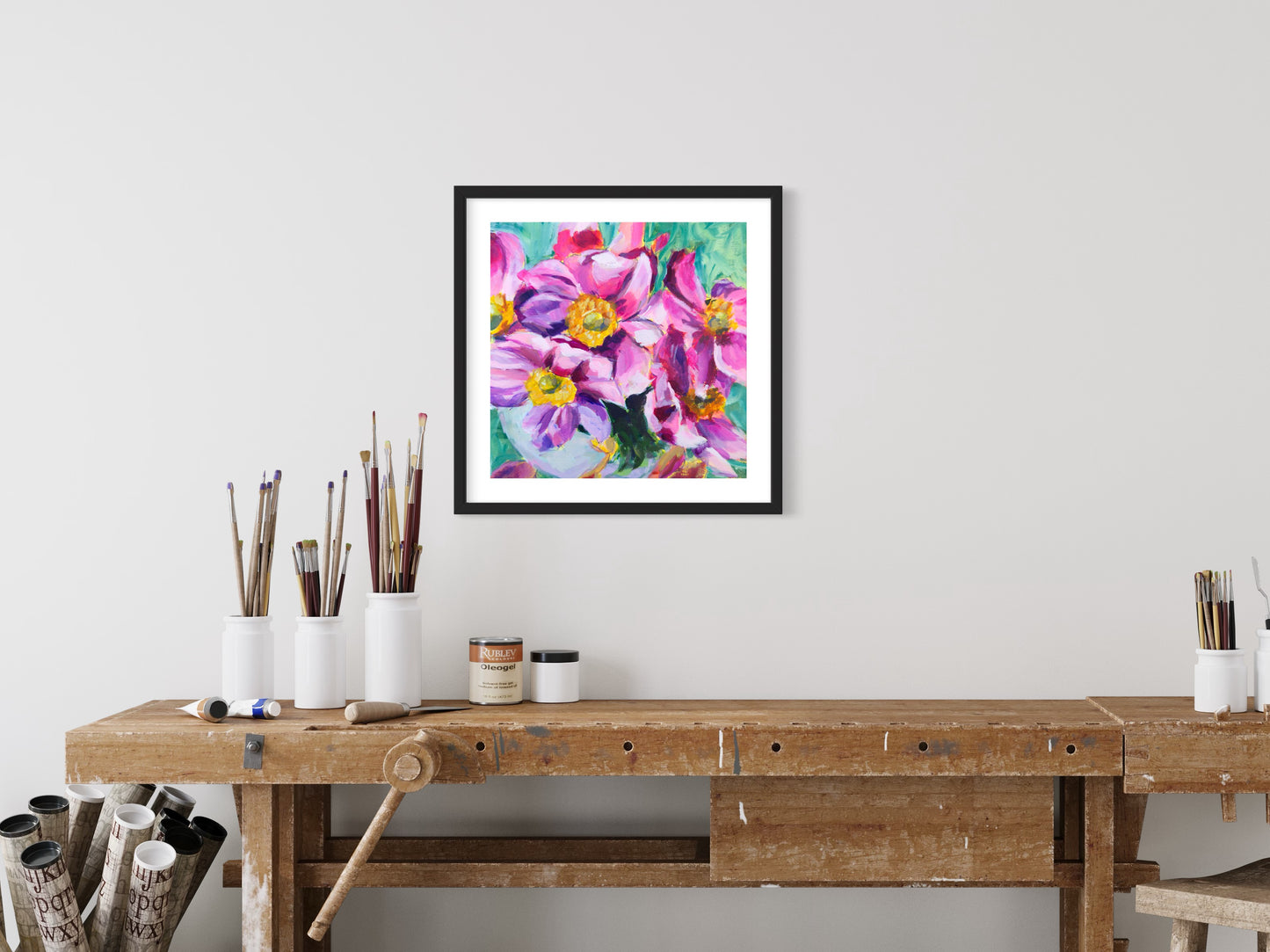 Floral Print 05, Art Print, 8 inch square