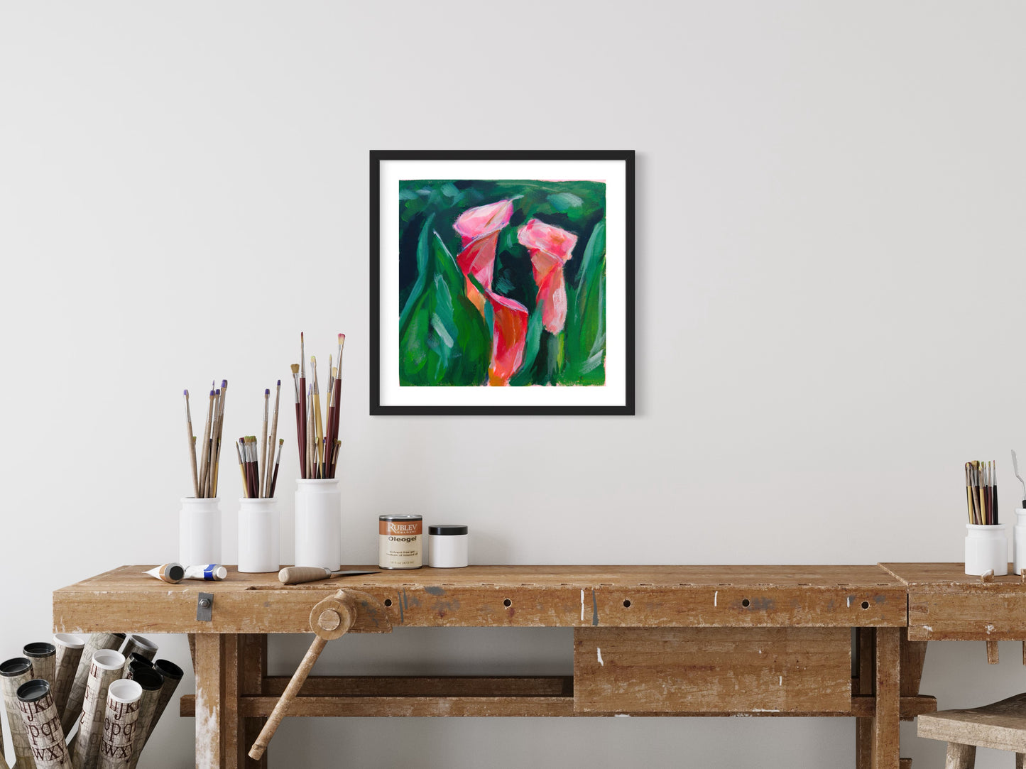 Floral Print 02, Art Print, 8 inch square