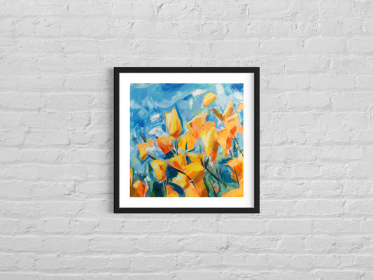 Floral Print 06, Art Print, Square